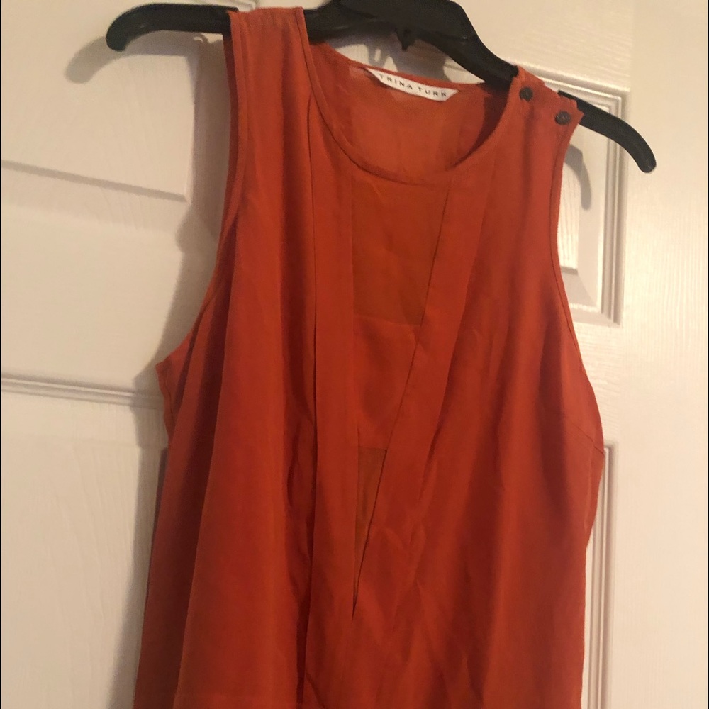 Trina Turk silk sleeveless top!